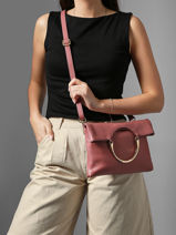 Sac Bandouli�re Tradition Cuir Etrier Rose tradition ETRA189M-vue-porte